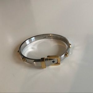 Michael Kors Astor two-tone buckle bangle
